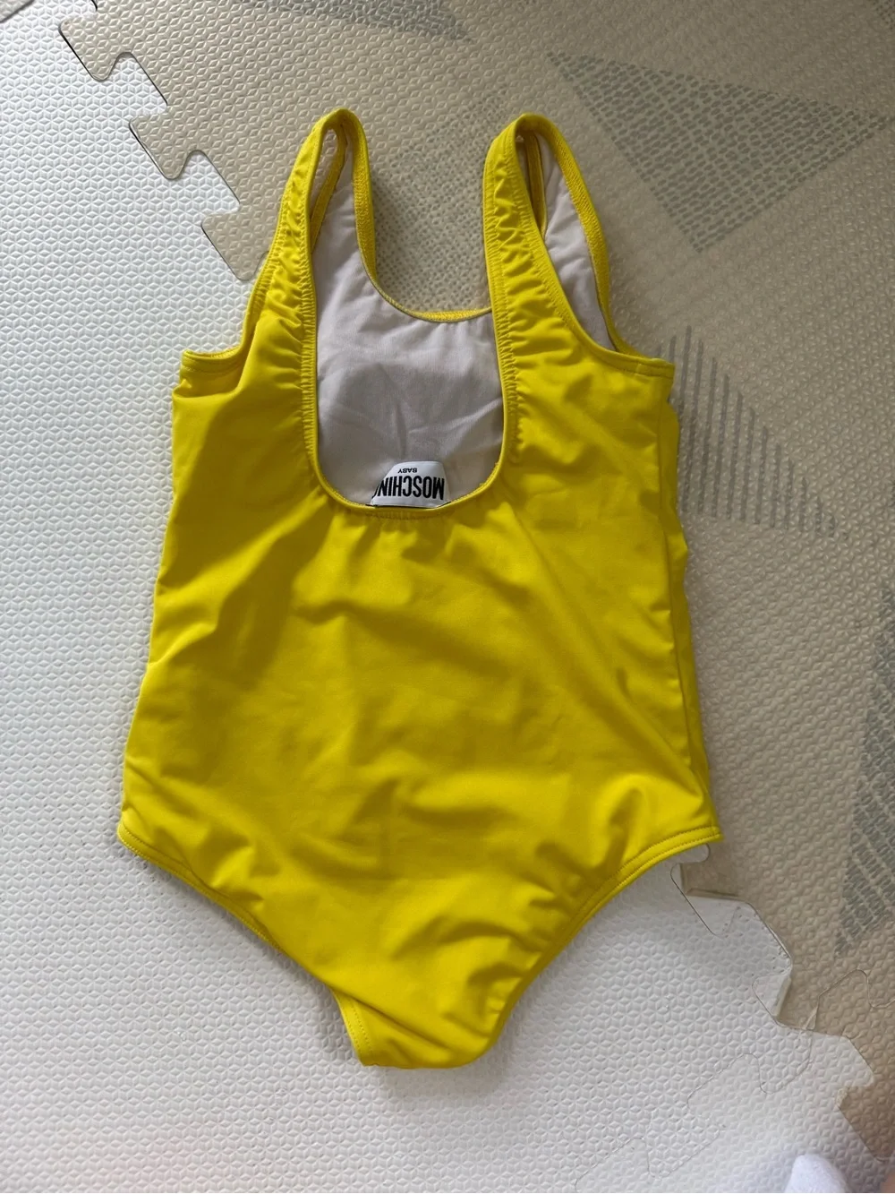 Moschino baby swimsuit yellow sz 2